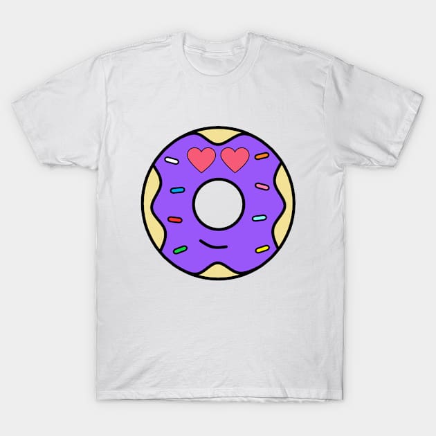 The Purple Valentine Donut T-Shirt by Bubba Creative